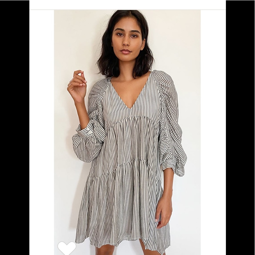 Frame Shirred Empire Babydoll Dress